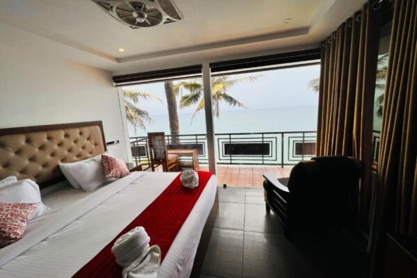 Comfortable guest accommodation at Sky Frame Beach Resort Varkala.